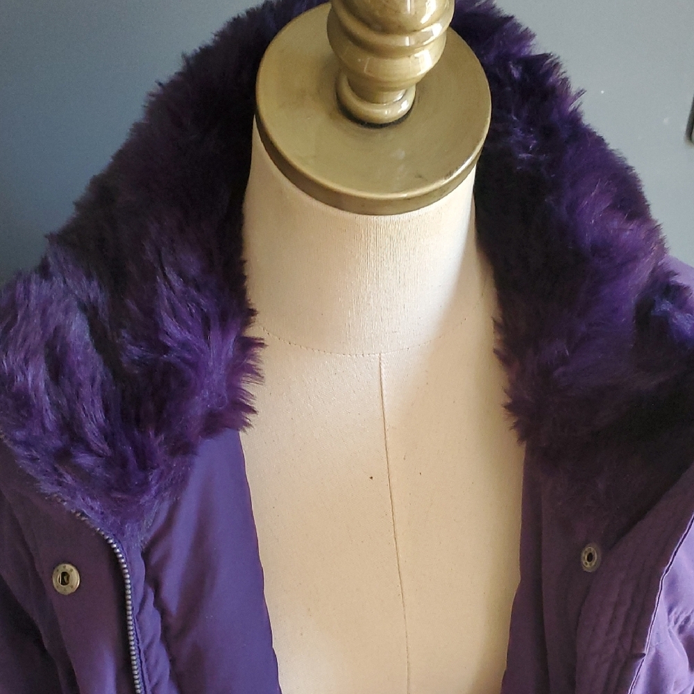 Jaclyn Smith Classic Deep Purple Outerwear Winter Coat Size M - Picture 8 of 10